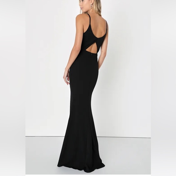 Lulus Dresses & Skirts - NWT Lulus Moments of Bliss Black Backless Mermaid Maxi Dress Women’s XL